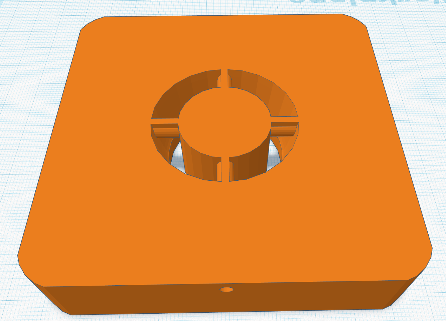 complete image of hollow die design from TinkerCad