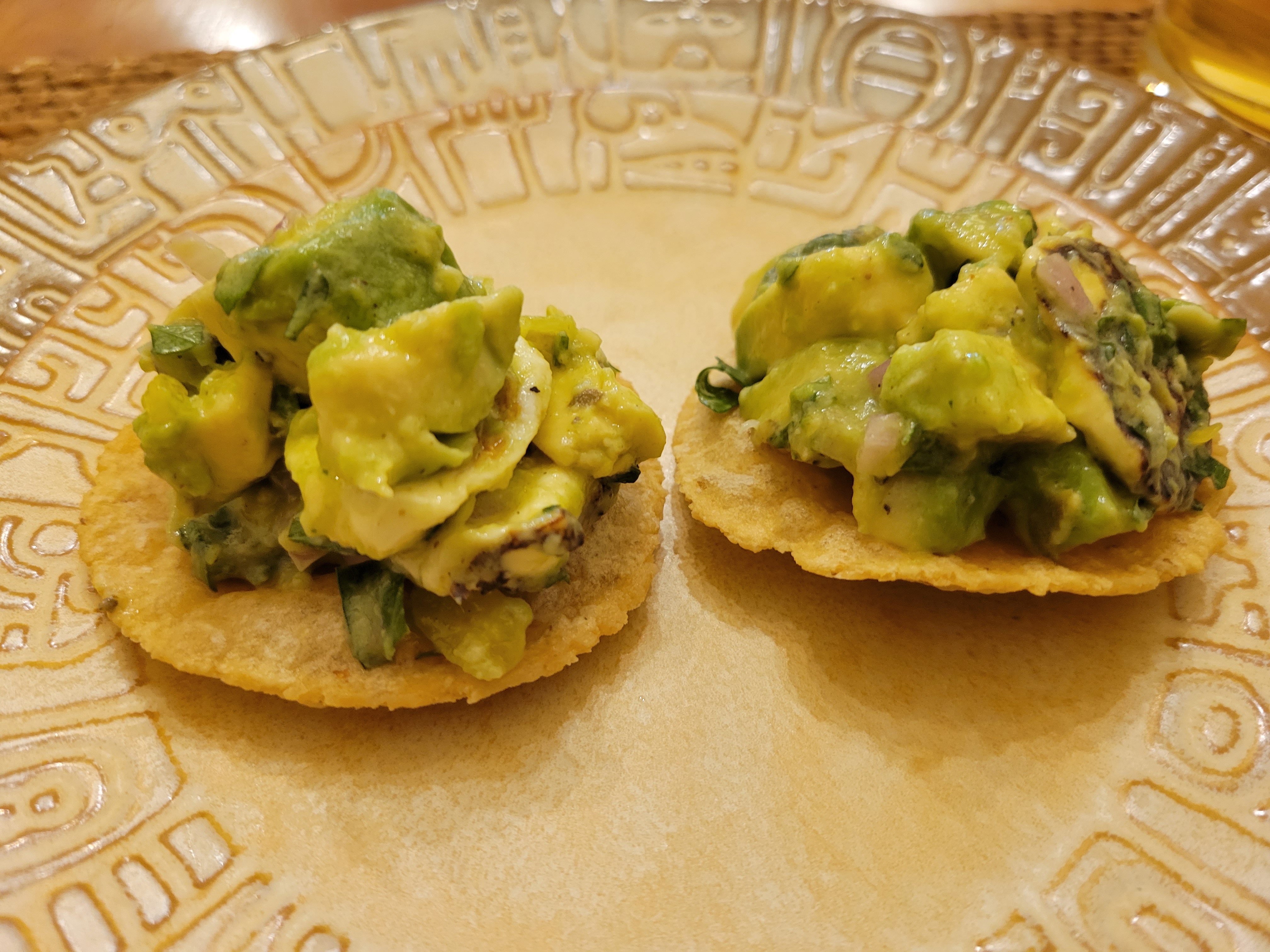 two tostaditas on a plate