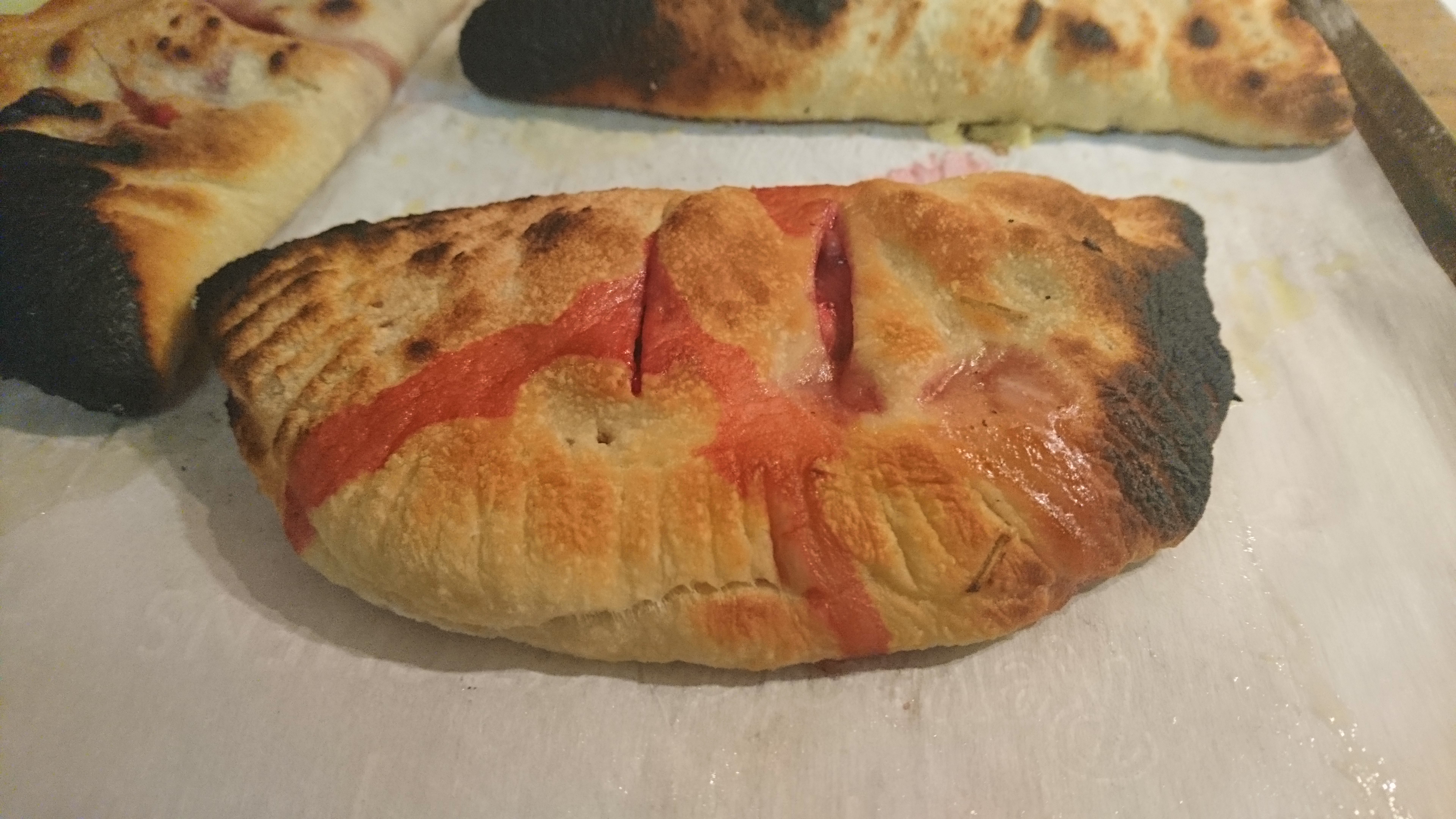 empanada on a cookie sheet