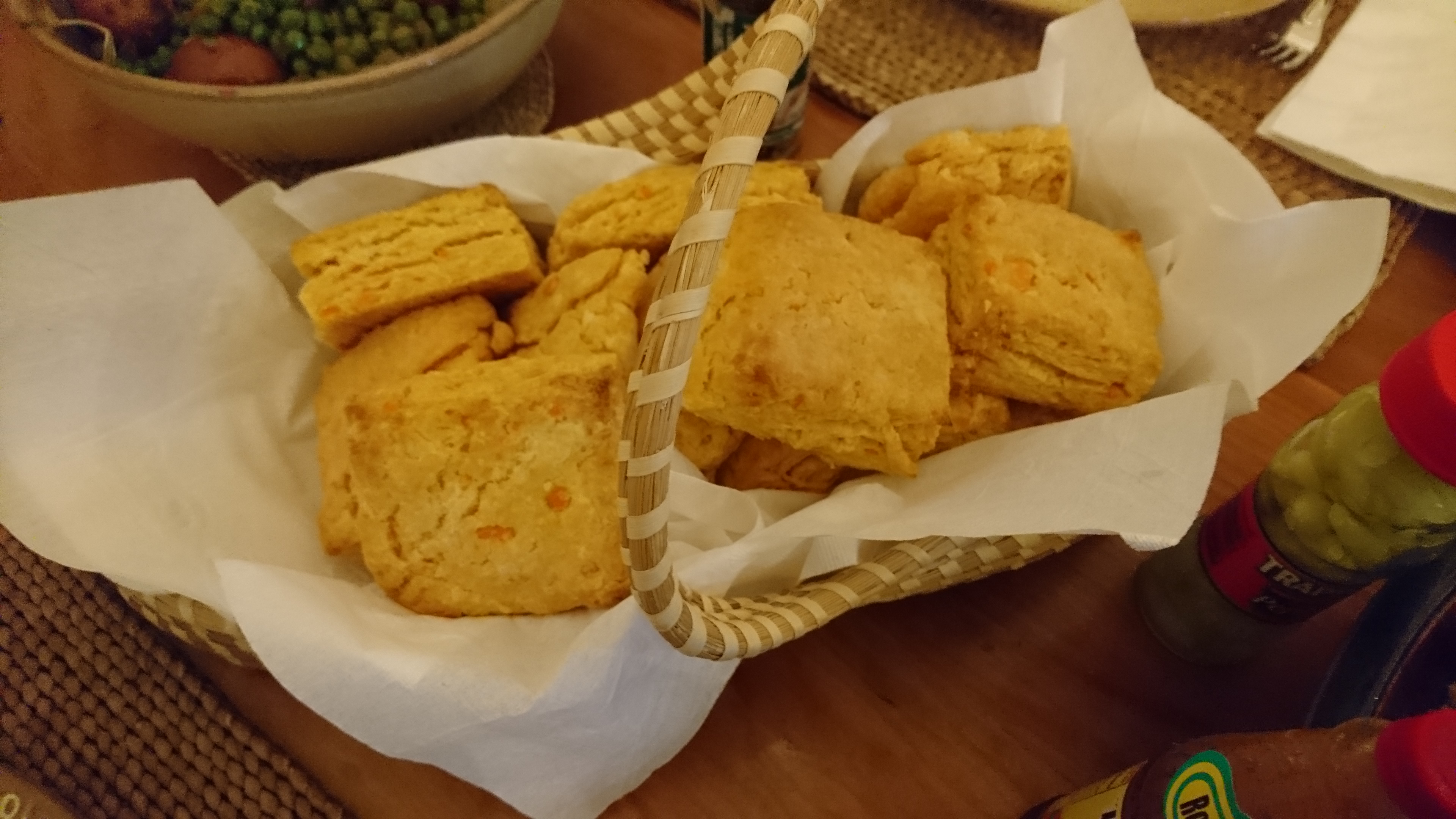 basket of sweet potato biscuits
