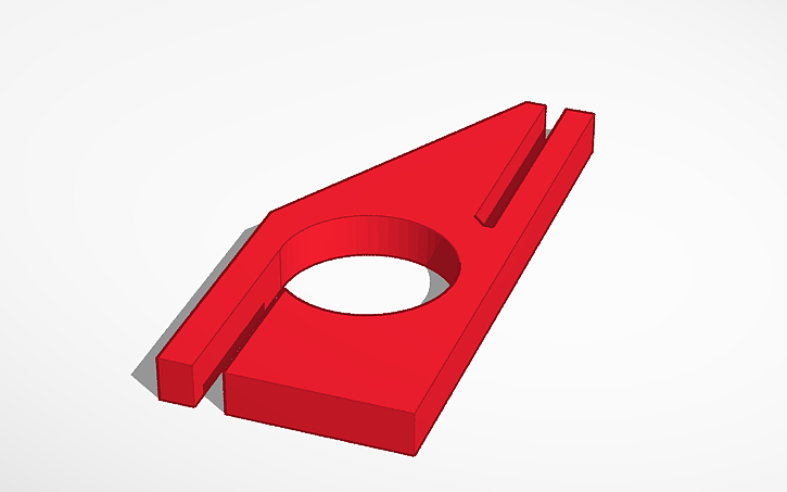 design for 3d printed splash guard clip, which also looks like the stylized design of a thunderbird's head